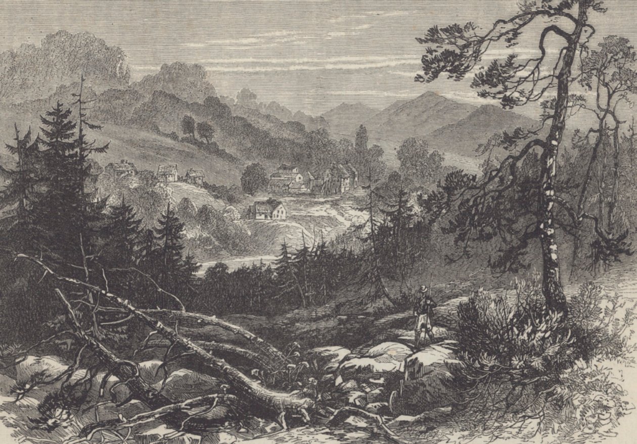 Kanadské pohraničí (litho) od Walter Charles Mills