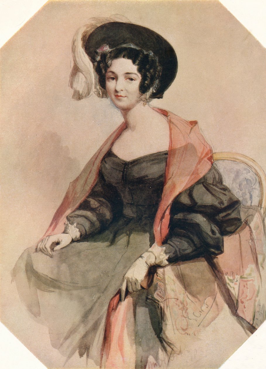 Portrét dámy, c1855 od John Absolon