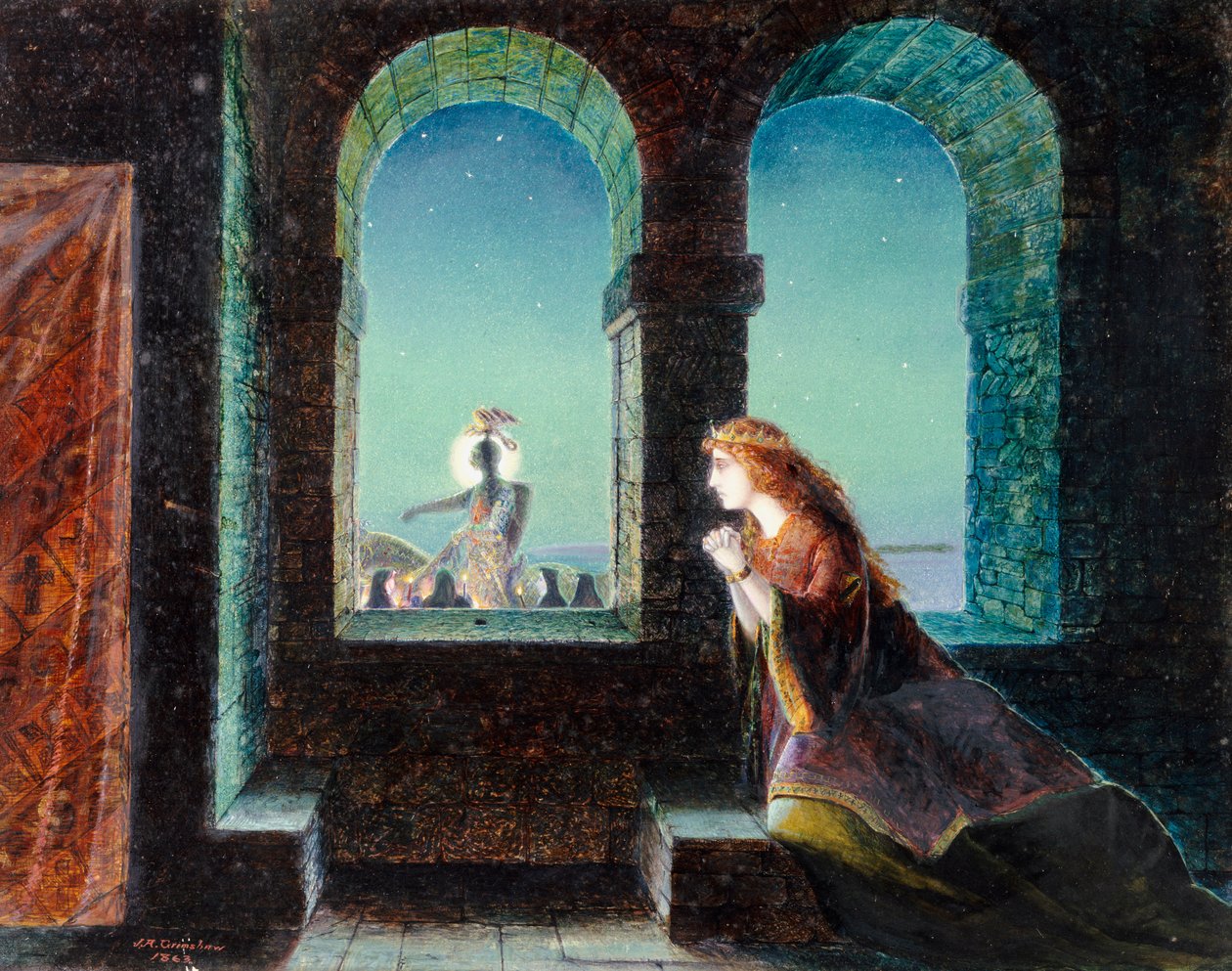 Guinevere, 1863 od John Atkinson Grimshaw