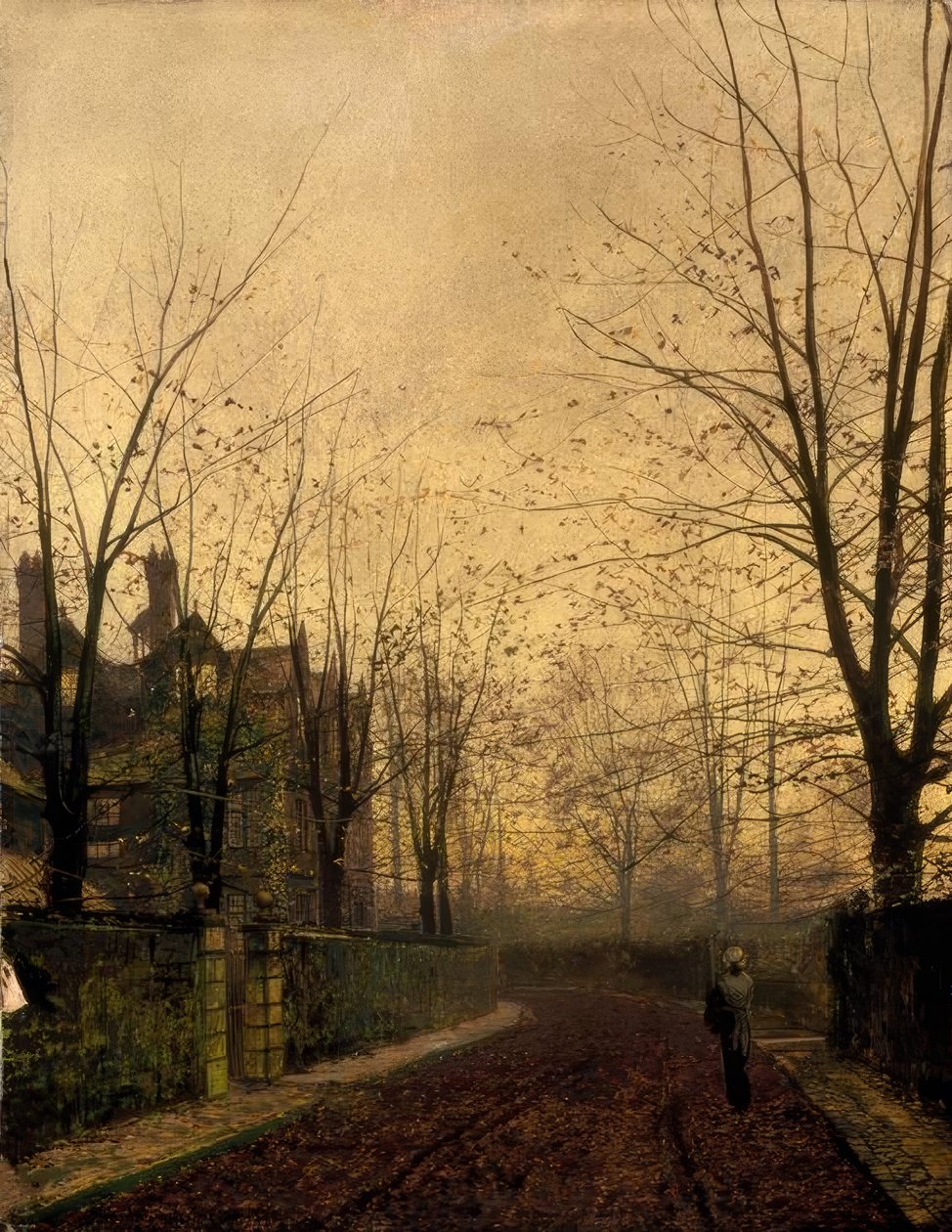 J.A.Grimshaw, Zlato podzimu / Gemälde, 1882 od John Atkinson Grimshaw