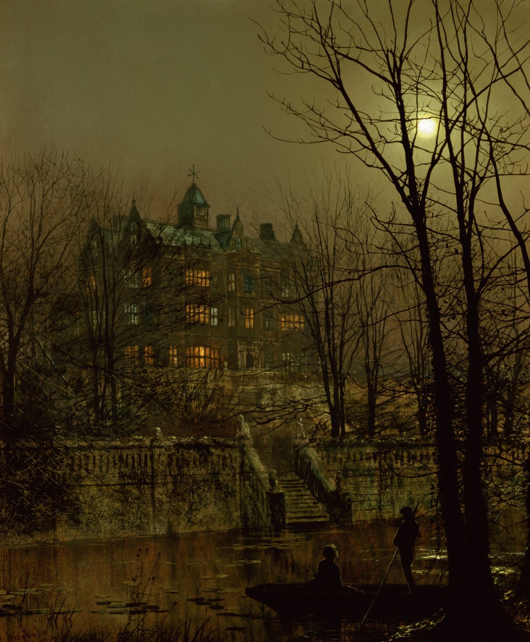 Knostrop Old Hall, Leeds od John Atkinson Grimshaw