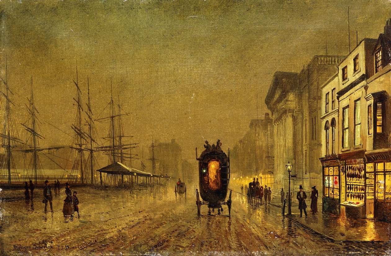 Liverpoolské doky, od John Atkinson Grimshaw
