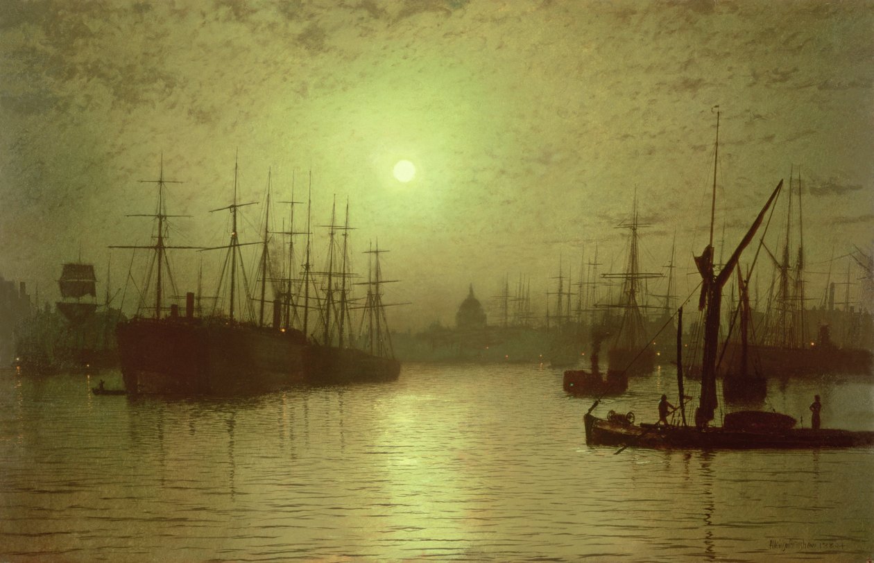 Soumrak dolů po Temži od John Atkinson Grimshaw