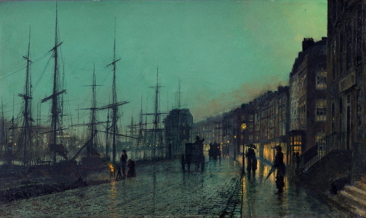 Lodní doprava na Clyde od John Atkinson Grimshaw