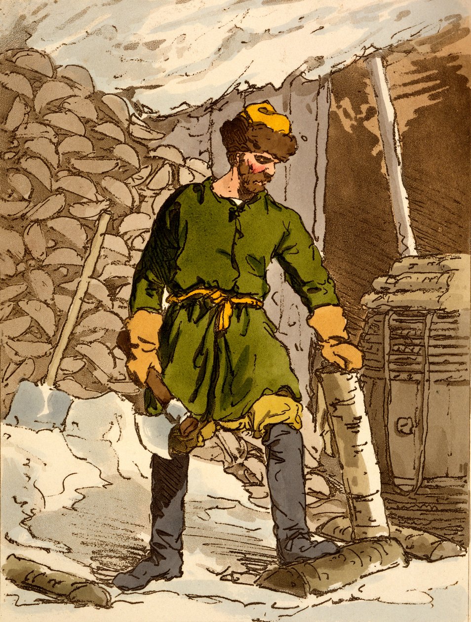 Dvorník, 1804 od John Augustus Atkinson
