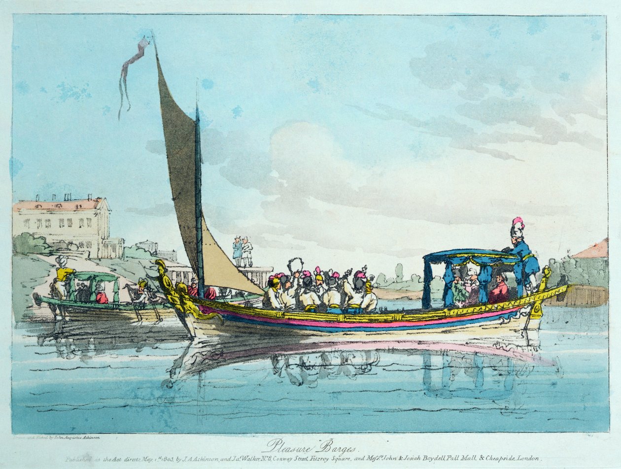 Pleasure Barges, 1803 od John Augustus Atkinson