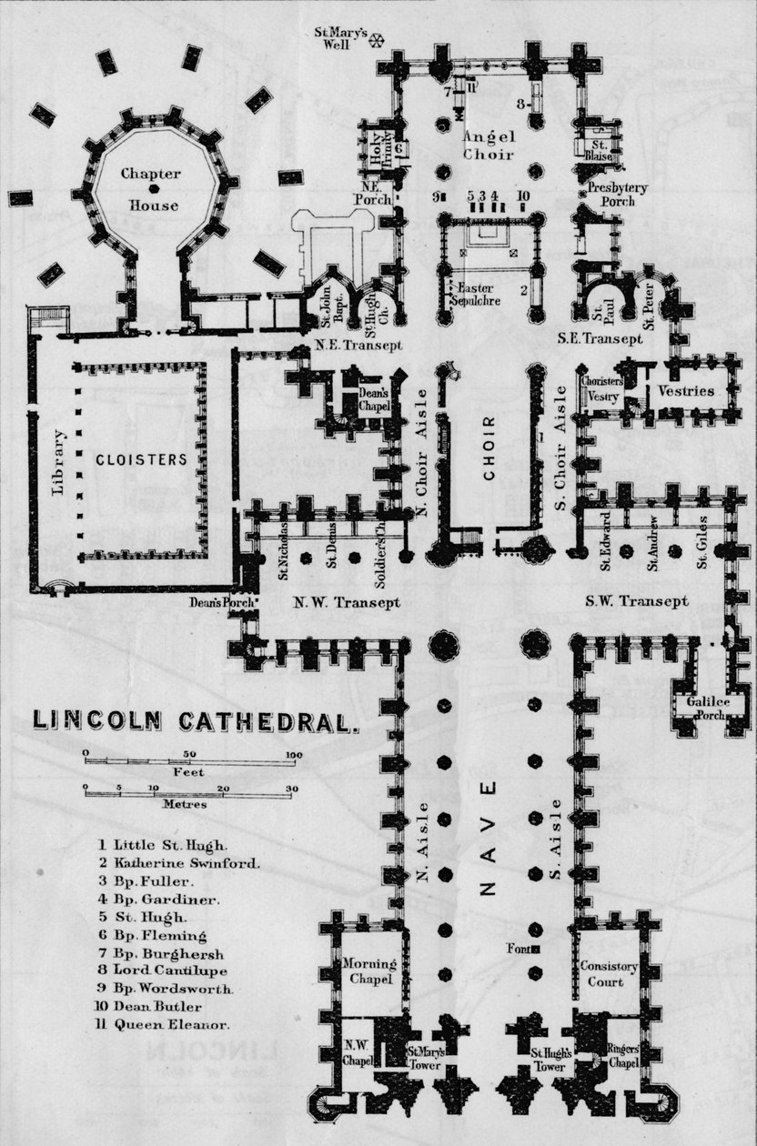 Lincolnská katedrála, c20. století od John Bartholomew