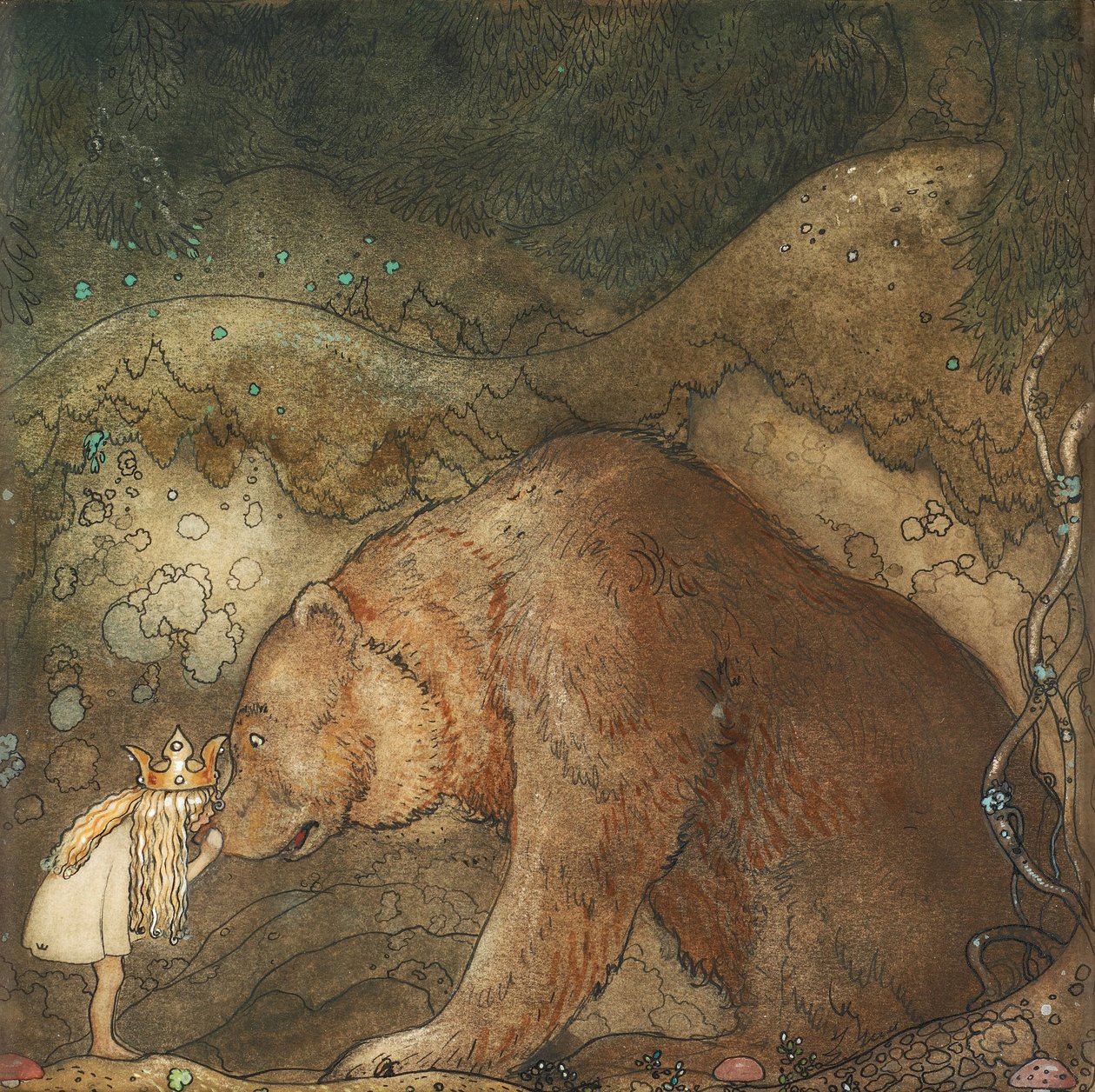 Chudák malý medvěd!, 1912 od John Bauer