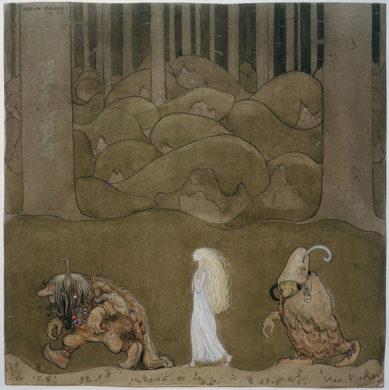 Princezna a trollové od John Bauer