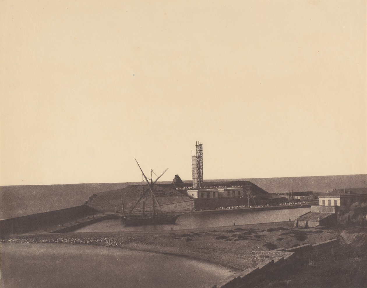 Loď v přístavu, Alžírsko, 1853-54. od John Beasley Greene