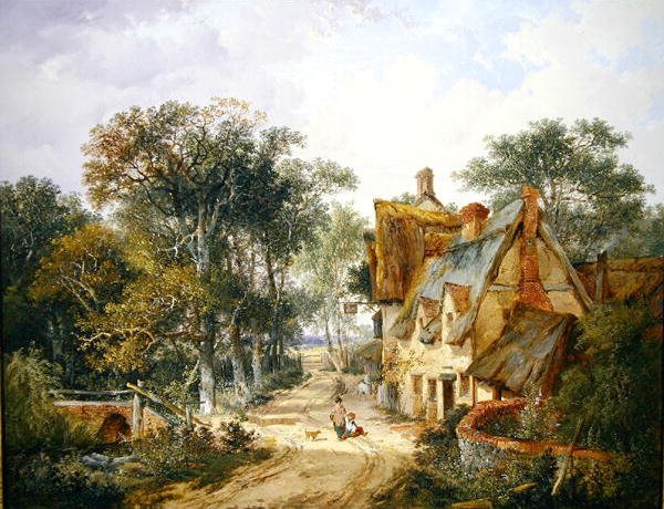 The Swan Inn (olej na plátně) od John Berney Ladbrooke