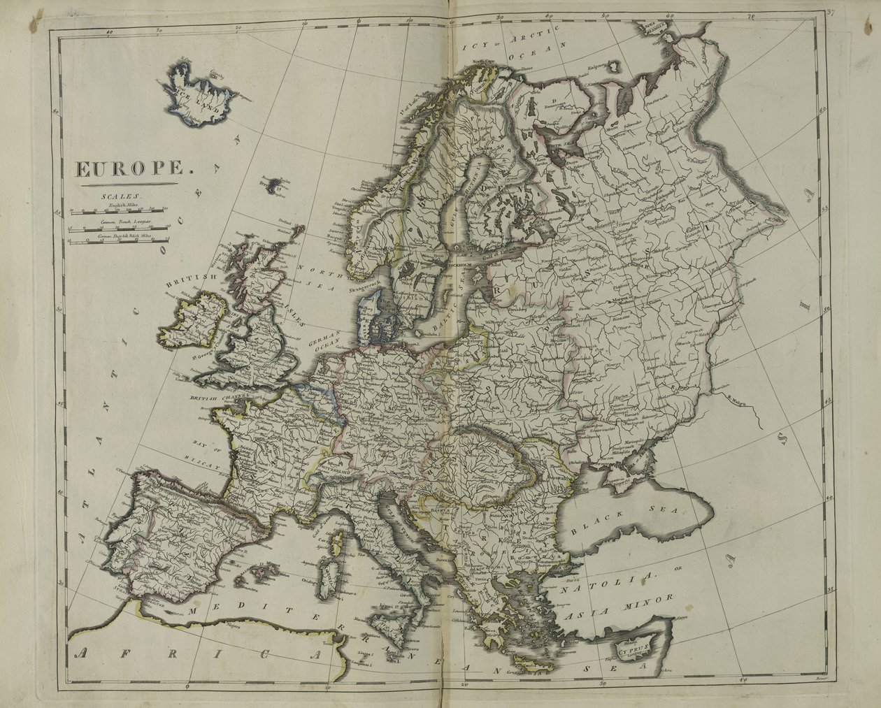 Evropa, 1814 od John Bower