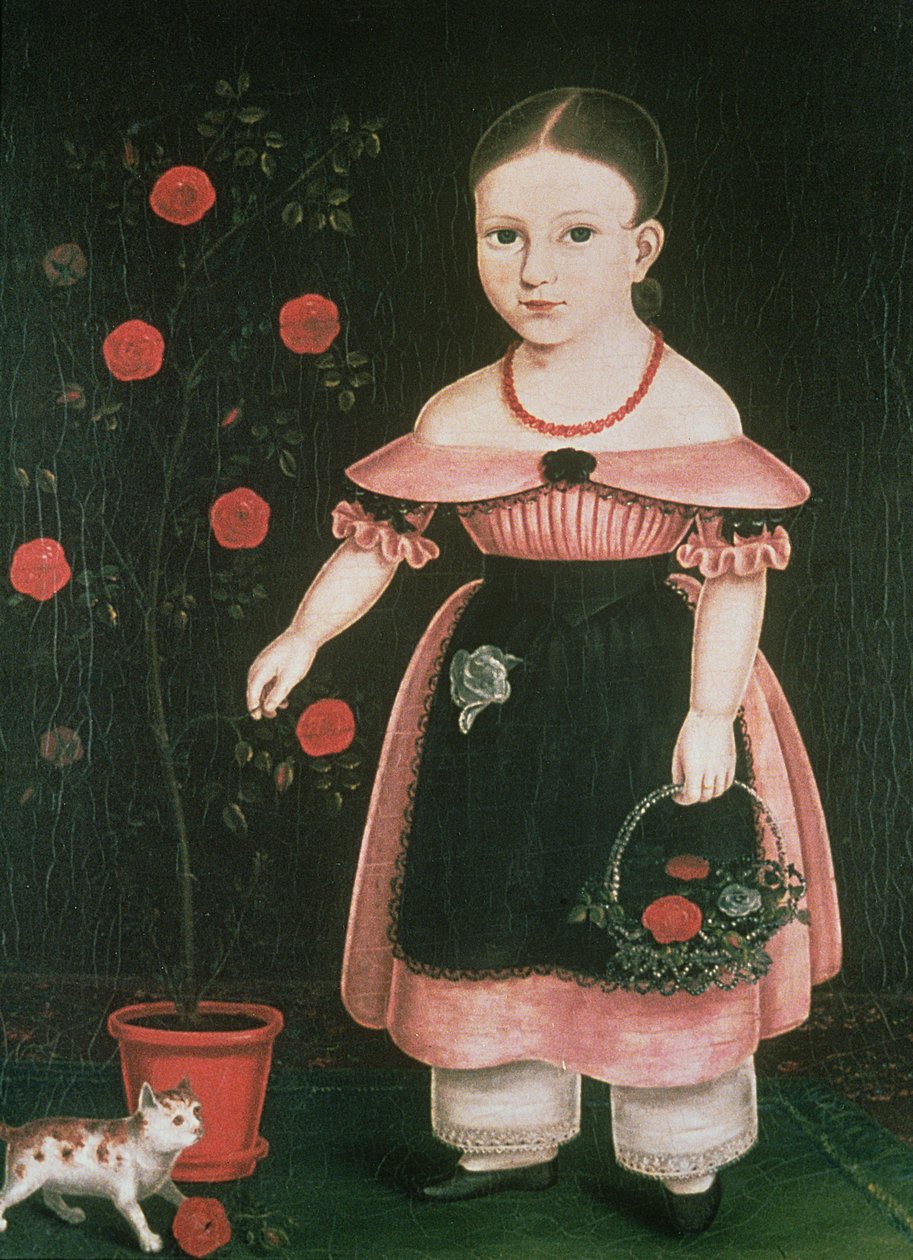 Holčička v levanduli, kolem roku 1840 od John Bradley