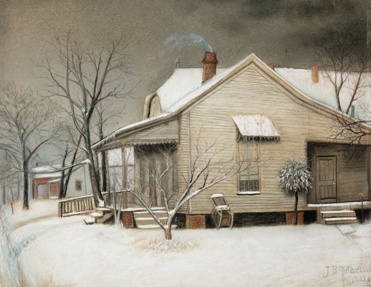 East Dallas House ve sněhu od John Breckinridge Martin