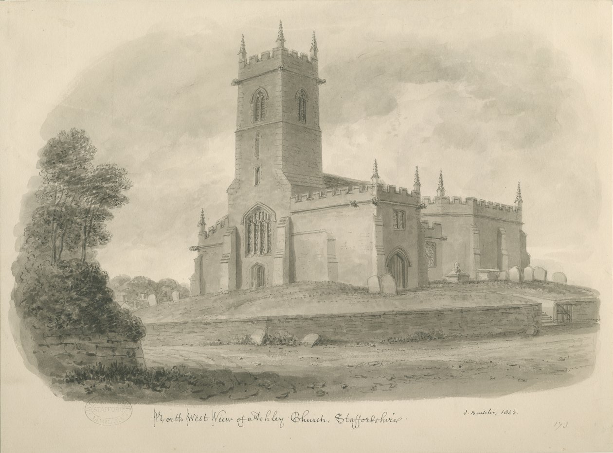 Ashley Church: sépiová kresba od John Buckler