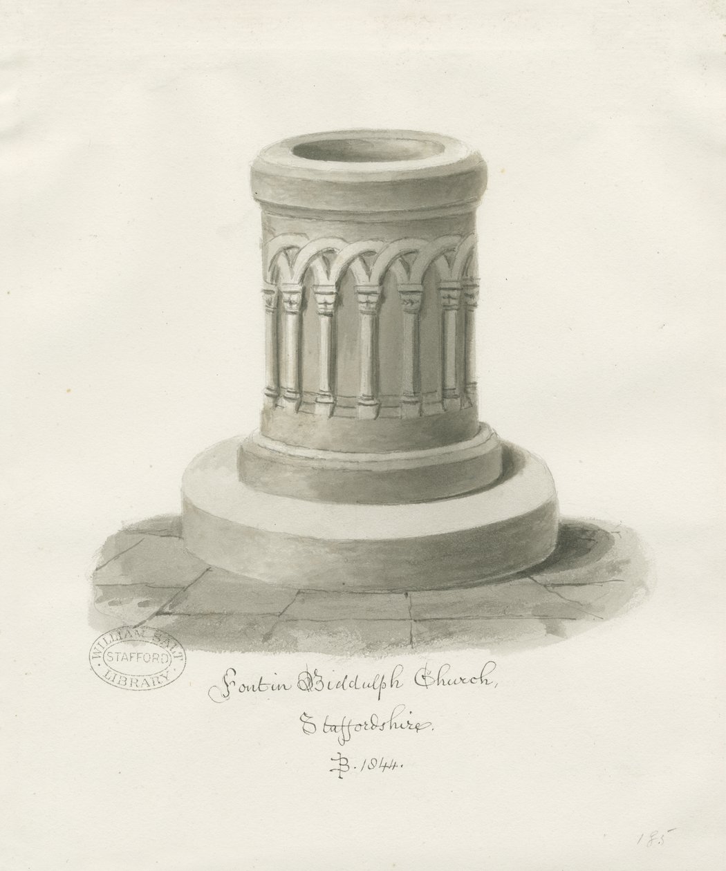Font ve společnosti Biddulph od John Buckler