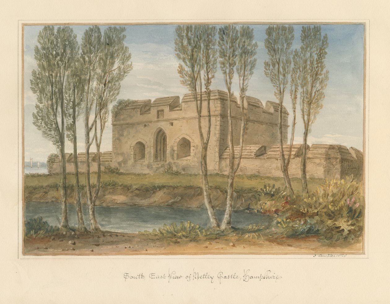 Hampshire - Netley Castle, 1828 od John Buckler