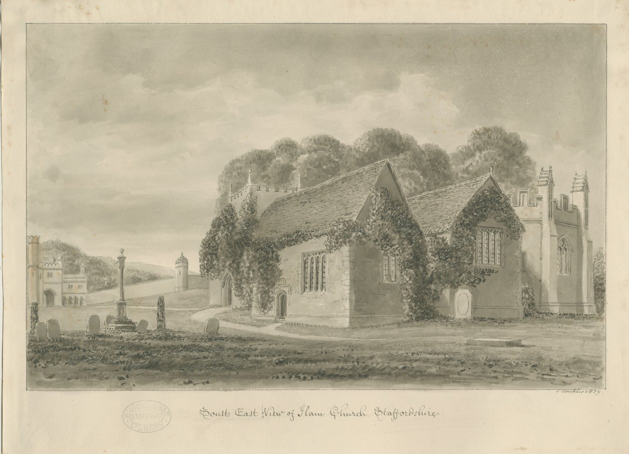 Ilam Church: CPI Drawing, 2 od John Buckler