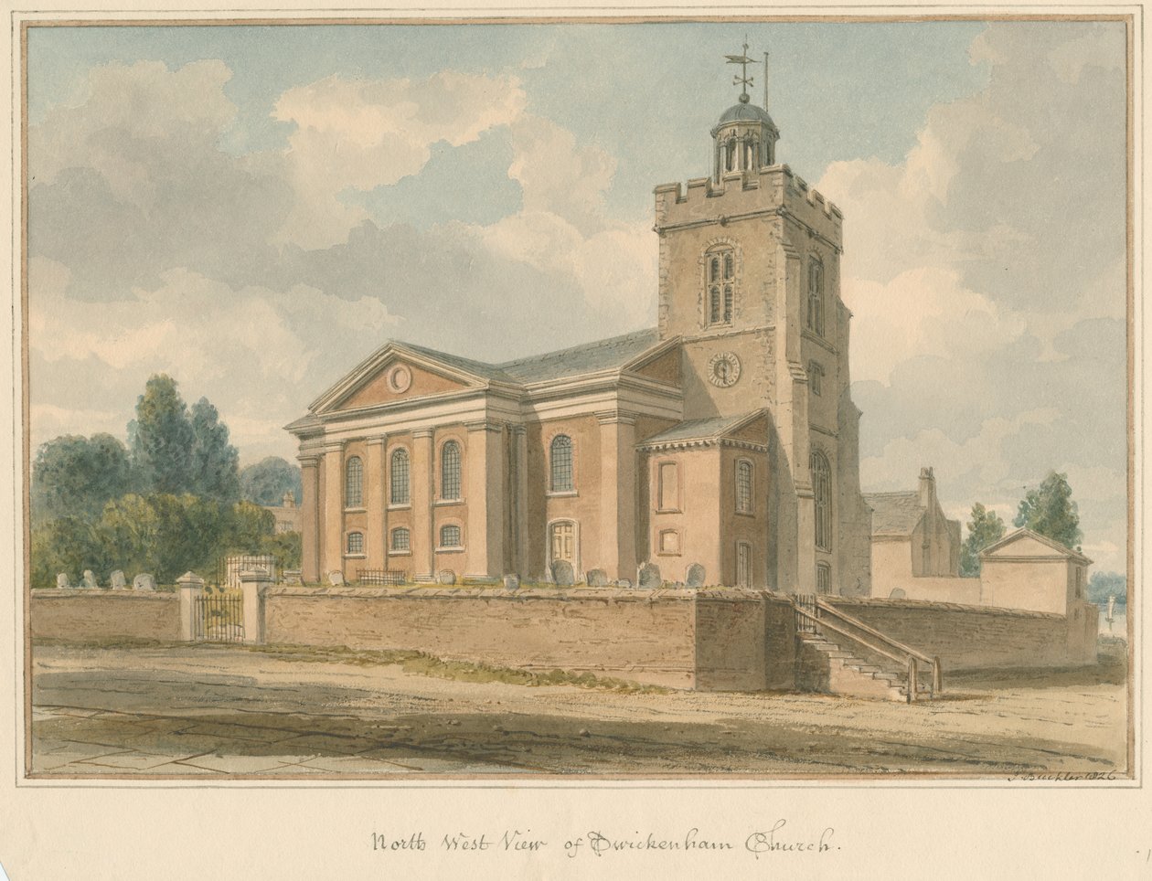 Middlesex - Twickenham Church, 1826 od John Buckler
