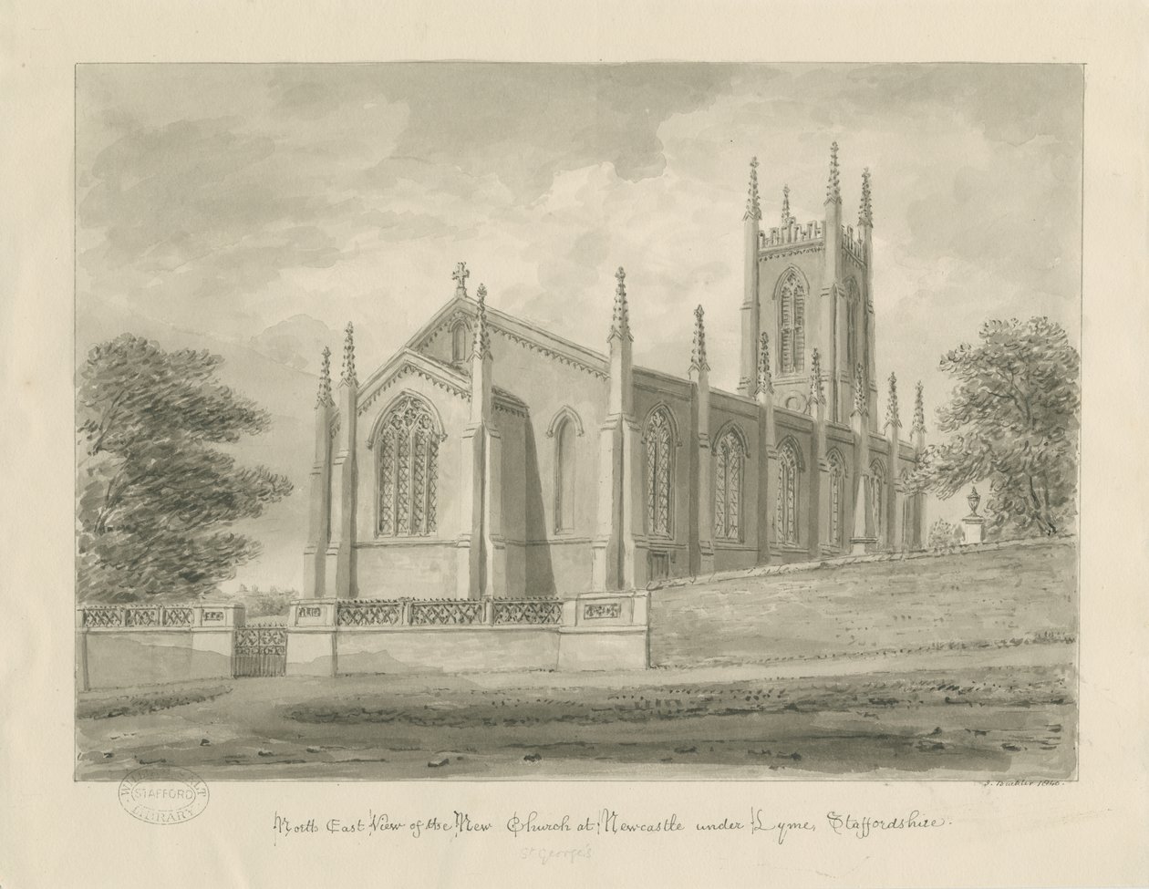 Newcastle-under-Lyme - "St. George"s od John Buckler