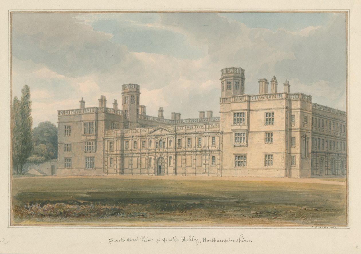 Northamptonshire - Castle Ashby, 1815 od John Buckler