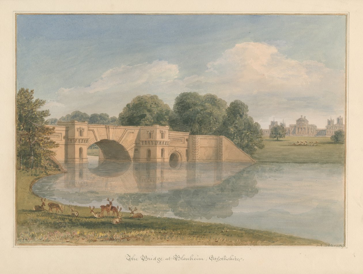 Oxfordshire - Blenheim [Palác] - Most od John Buckler