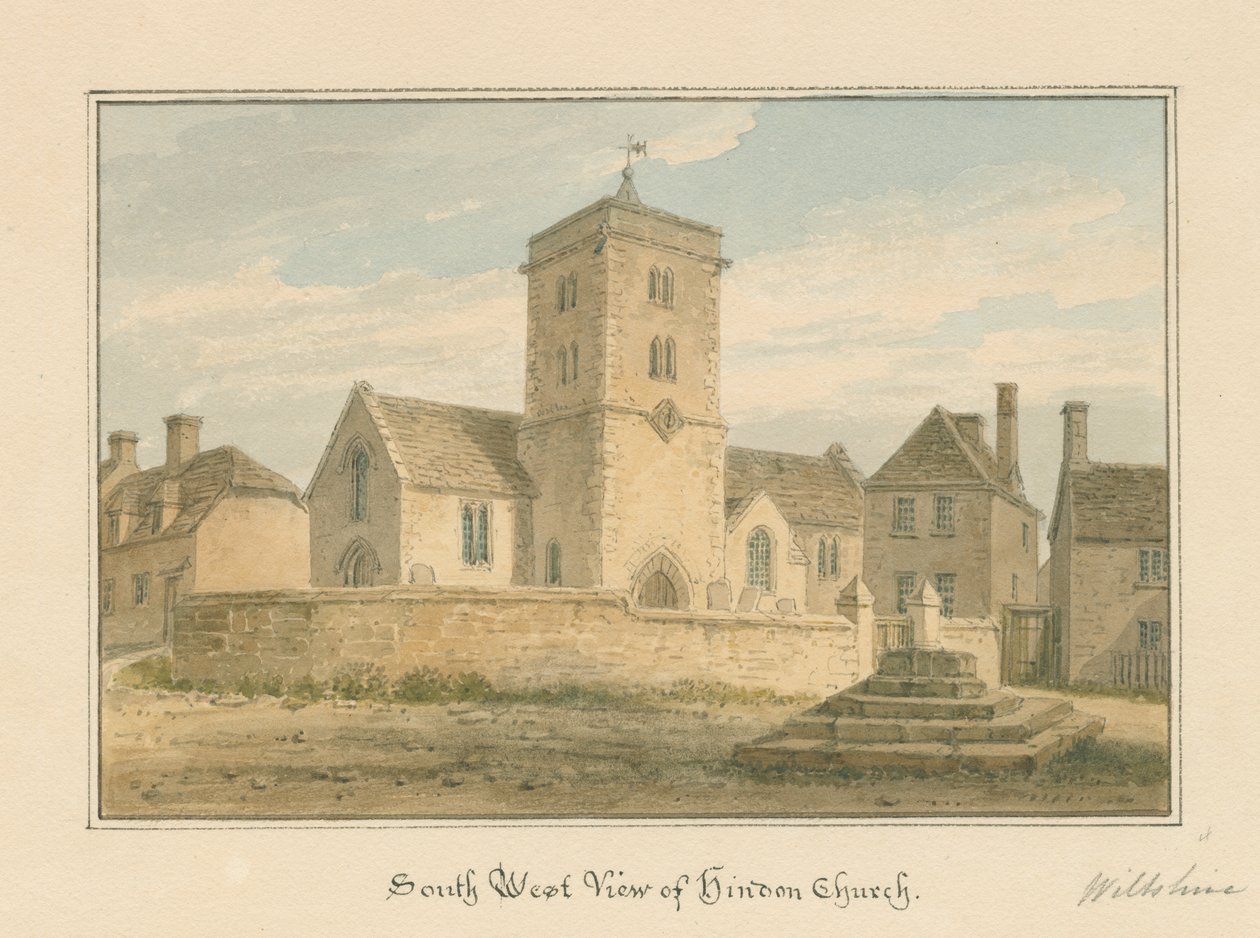Wiltshire - Hindon Church, 1804 od John Buckler