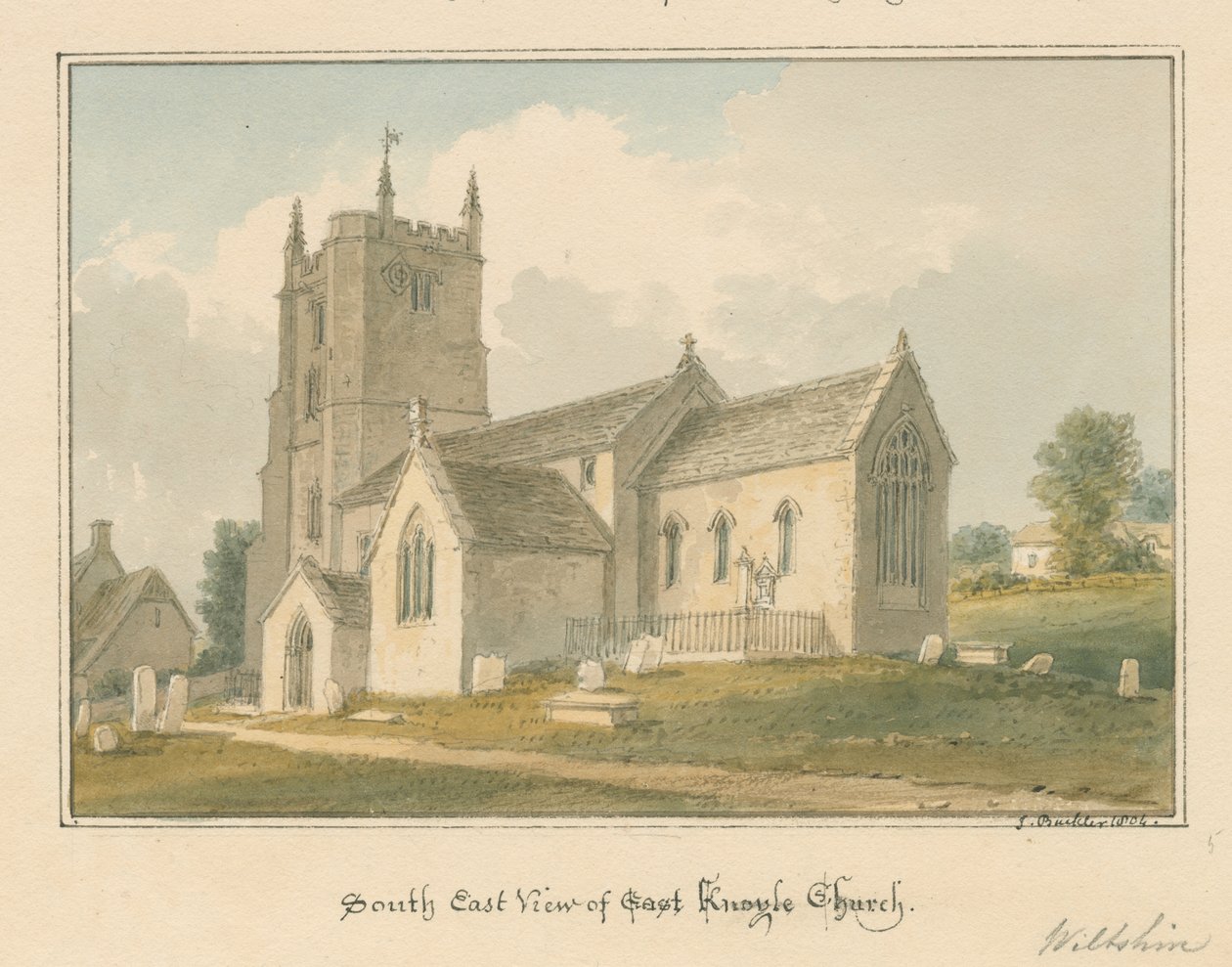 Wiltshire - Knowle Church, 1804 od John Buckler