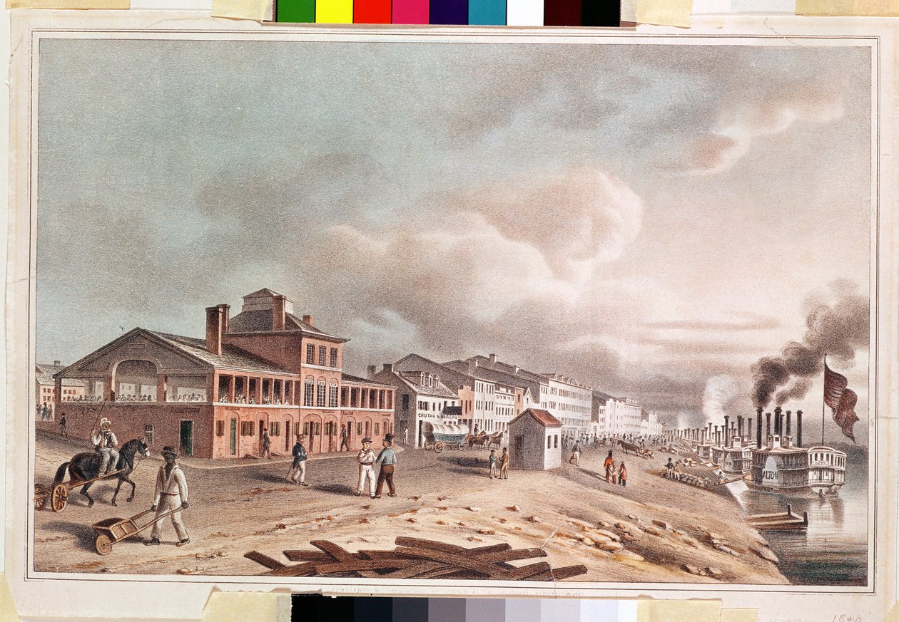 Front Street, St. Louis, Missouri, 1840 od John Caspar Wild
