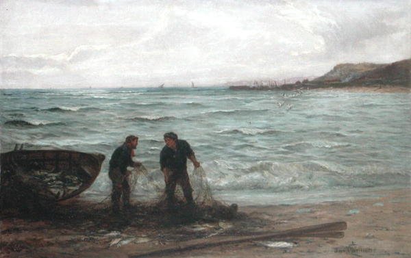 Landing the Catch (olej na plátně) od John Chalmers