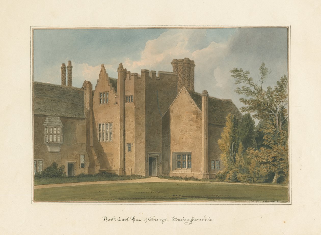 Buckinghamshire - Chenies Hall, 1823 od John Chessell Buckler