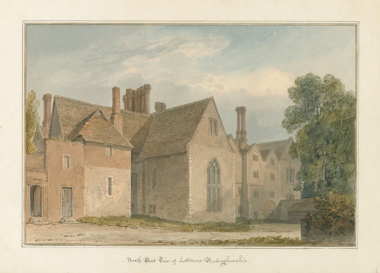 Buckinghamshire - Latimers Hall od John Chessell Buckler