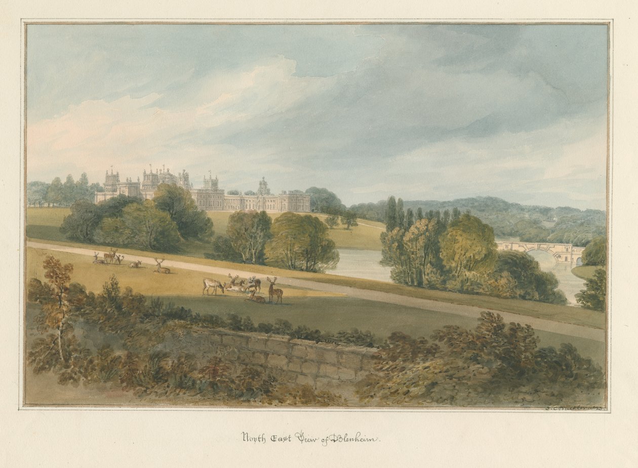 Oxfordshire - Blenheim [Palác], 1823 od John Chessell Buckler