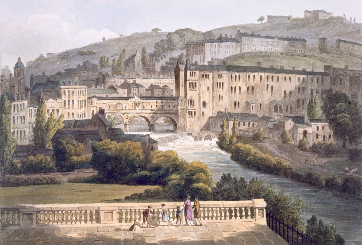 Pulteney Bridge, hospoda. 1806. od John Claude Nattes