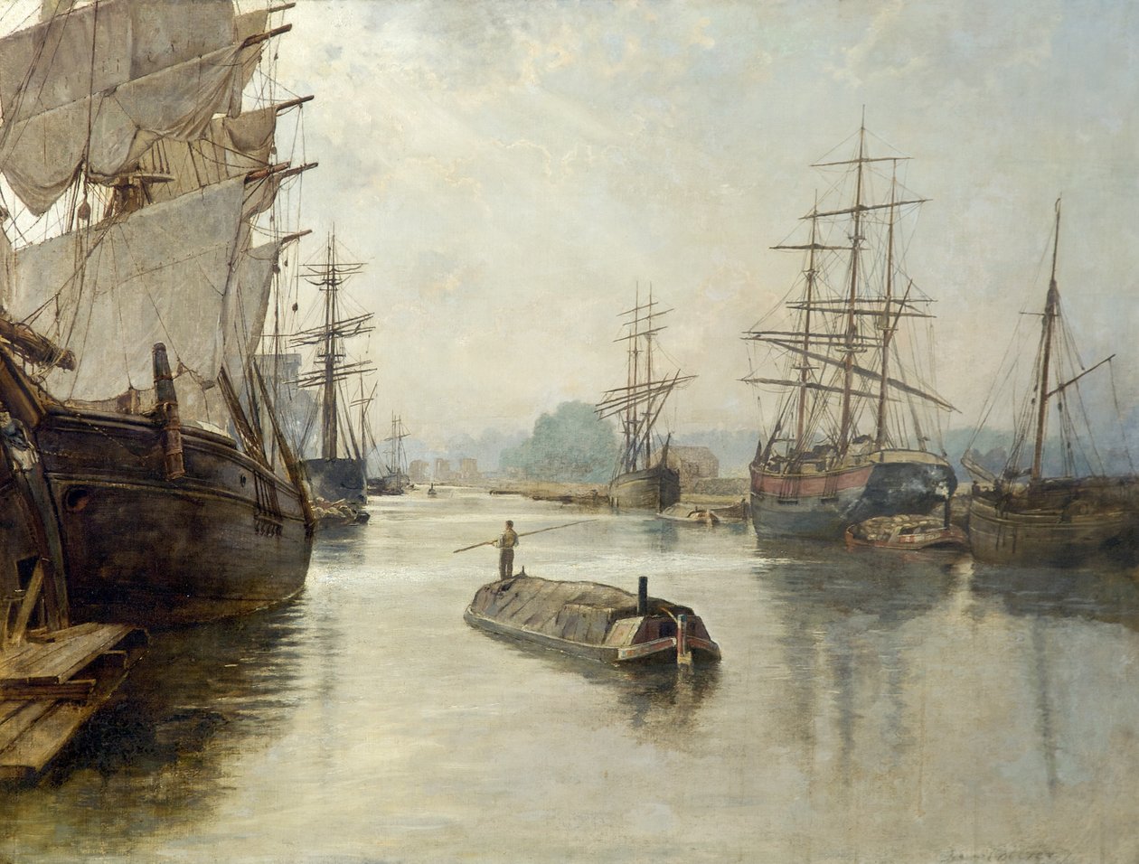 Gloucester Docks, před rokem 1922 od John Collier