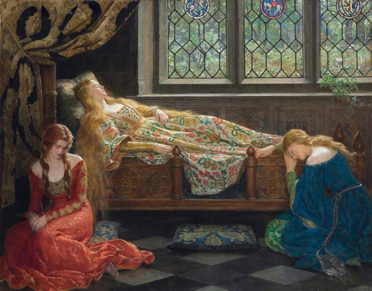 Spící kráska od John Collier