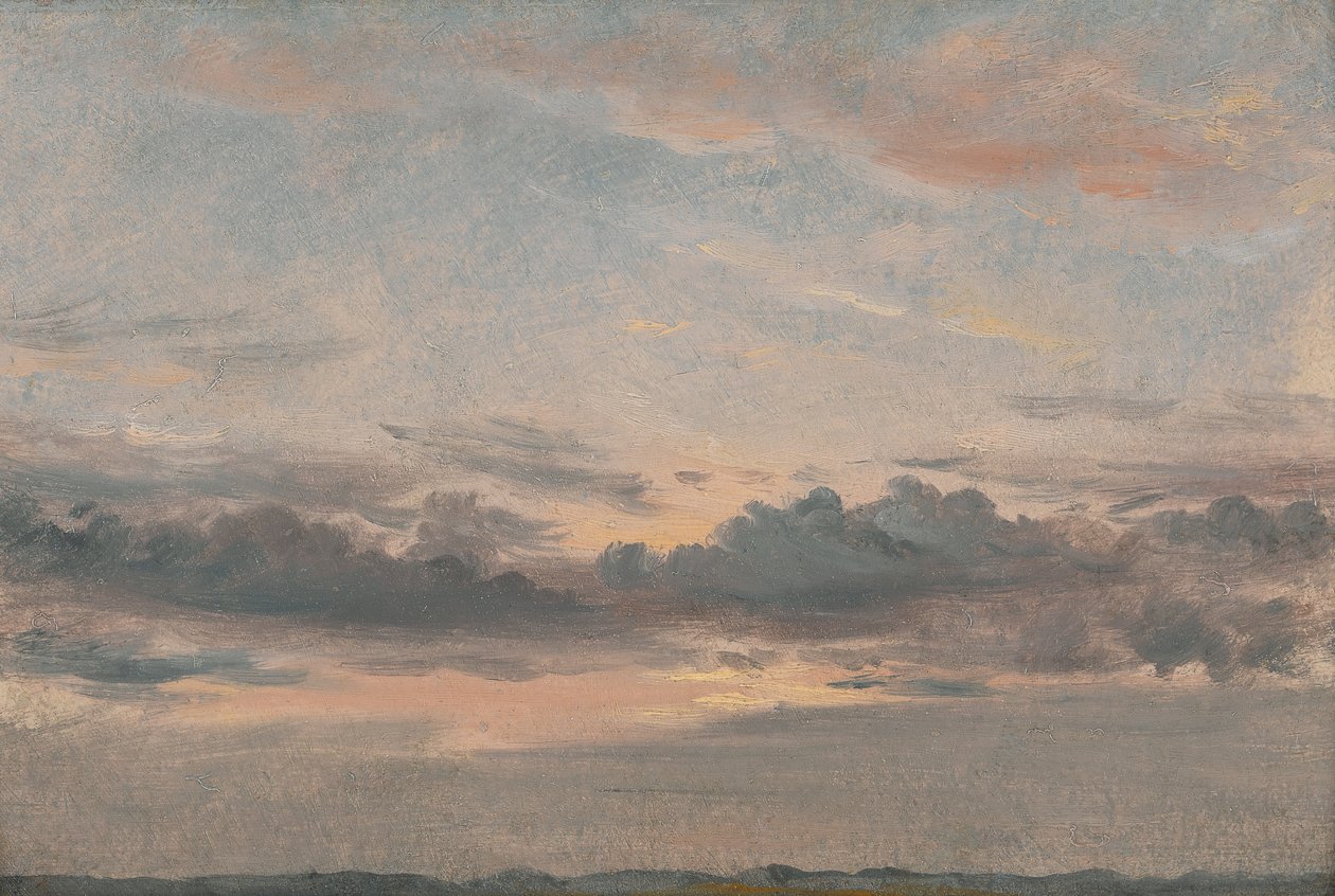 Cloud Study, Západ slunce, ca. 1821. od John Constable