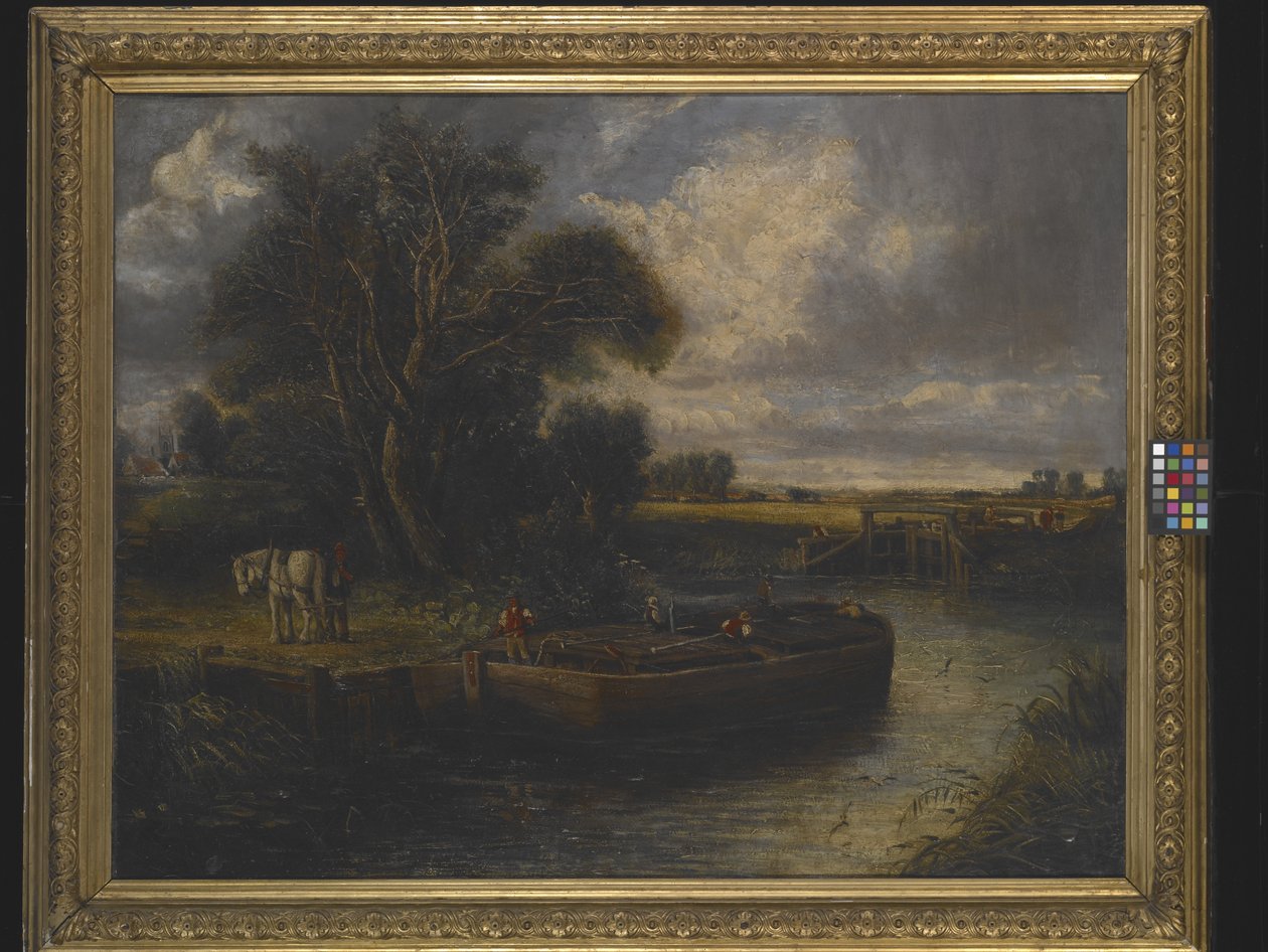 Člun na kanálu (olej na plátně) od John Constable