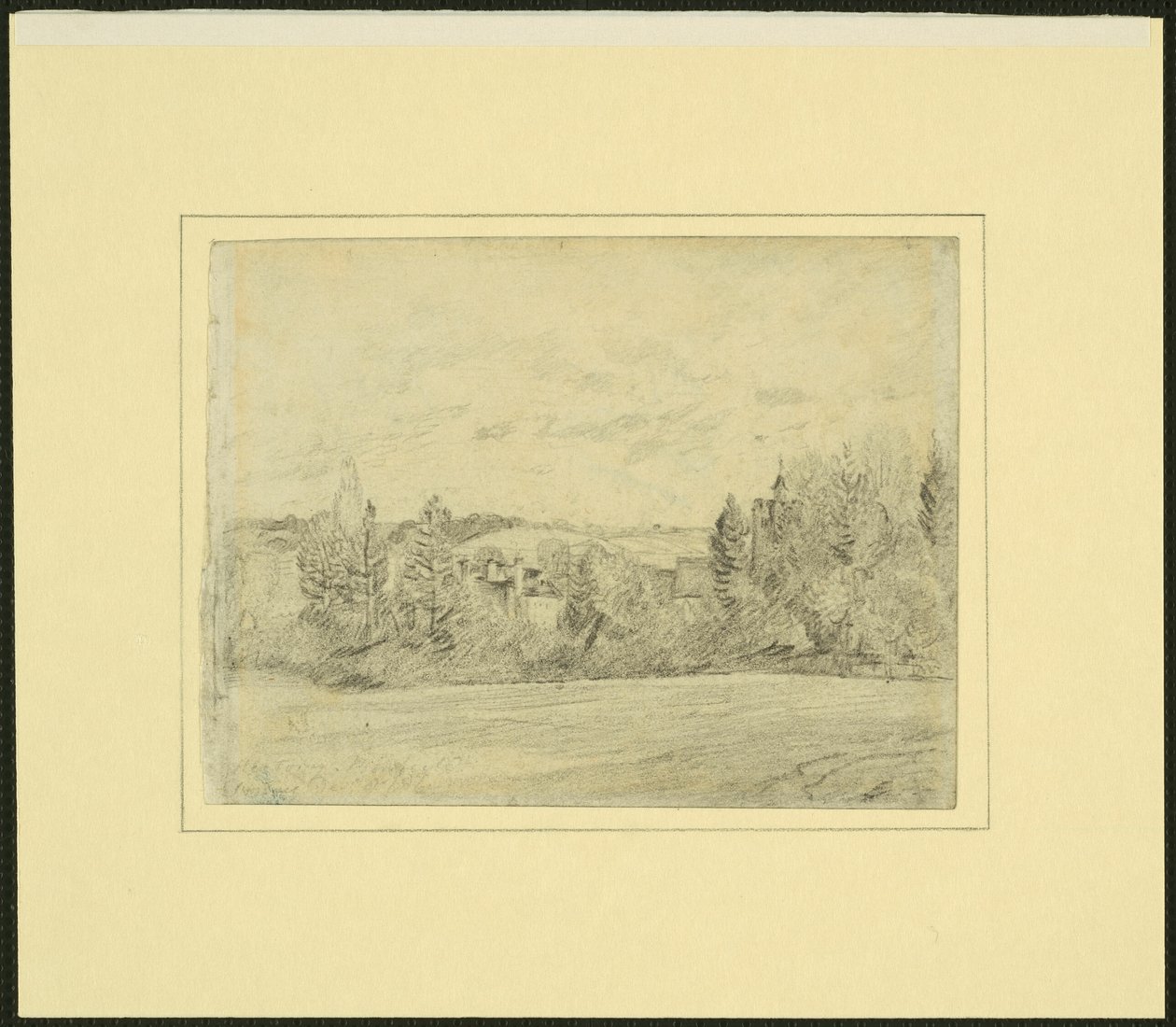 Fara a kostel v Binfieldu, Berkshire od John Constable