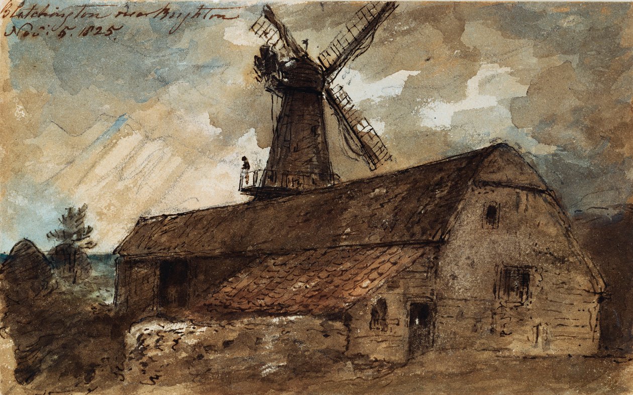 Blatchington Mill poblíž Brightonu, 1825 od John Constable