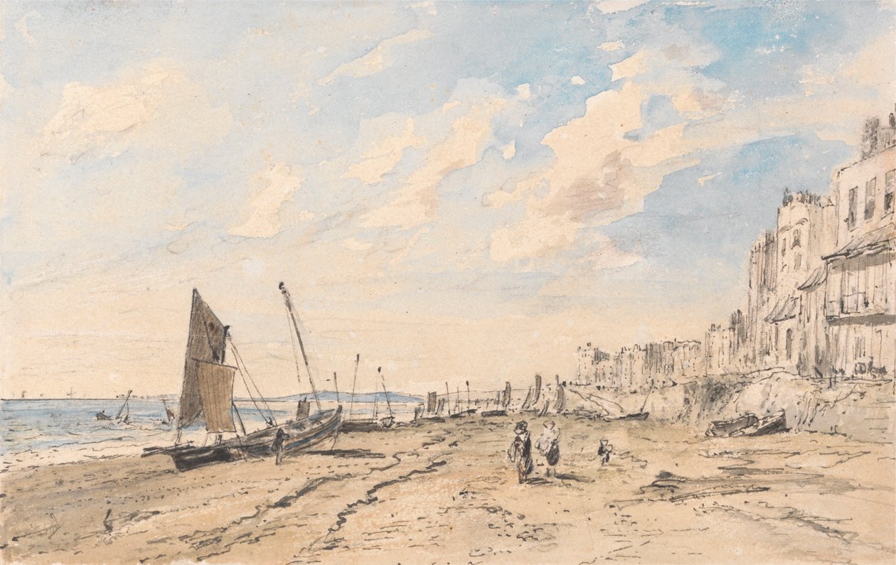 Brighton Beach při pohledu na západ od John Constable