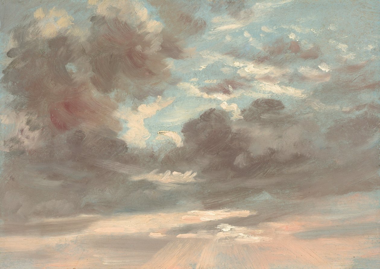 Studie mraků: Bouřlivý západ slunce, 1821-1822. od John Constable
