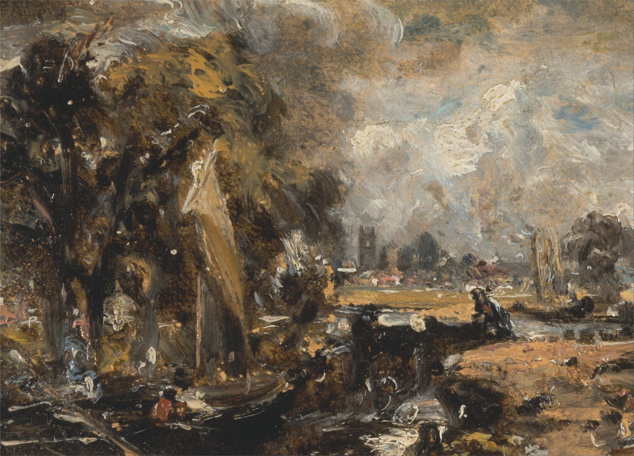 Zámek Dedham Lock od John Constable