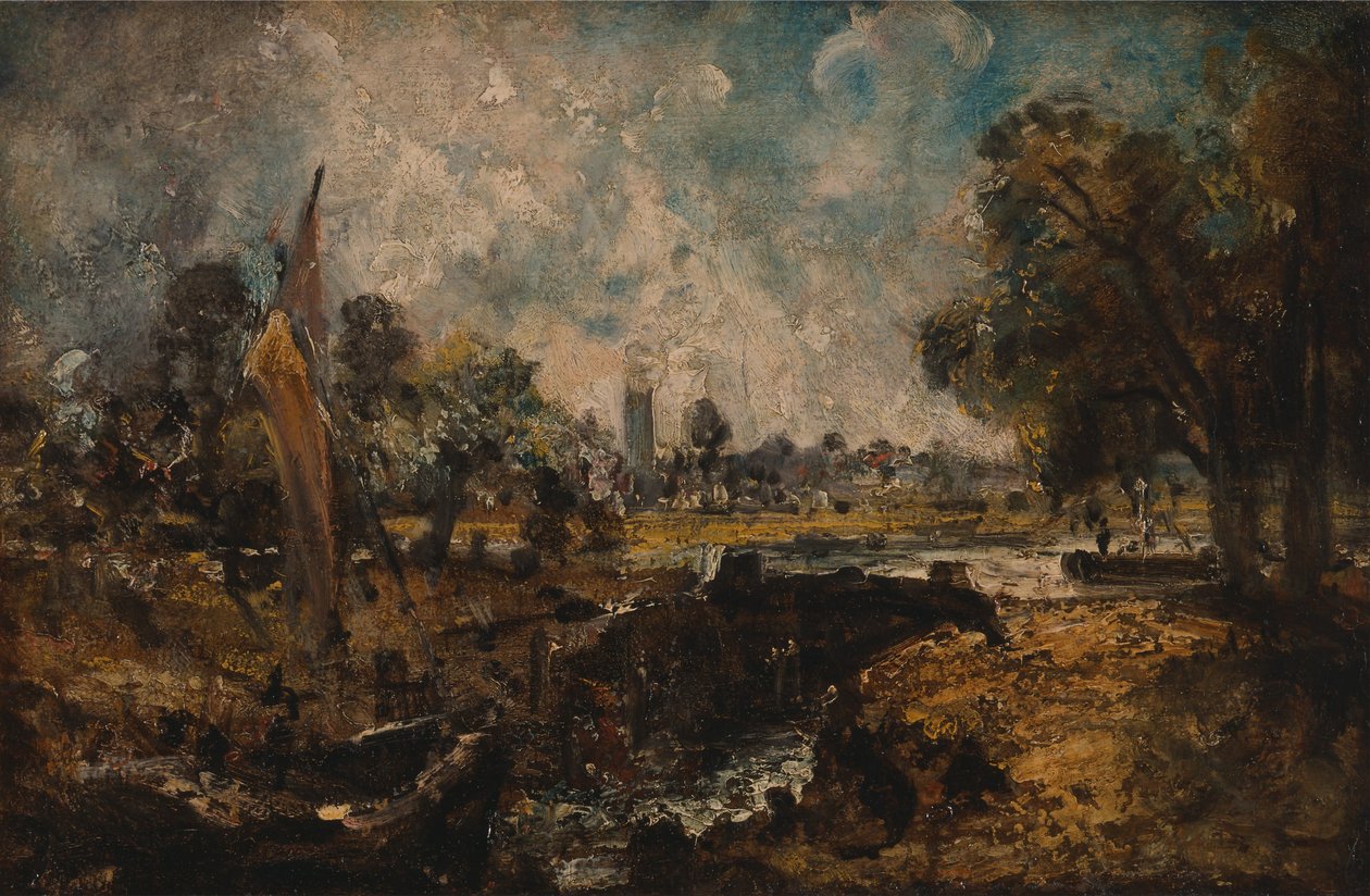 Zámek Dedham Lock od John Constable