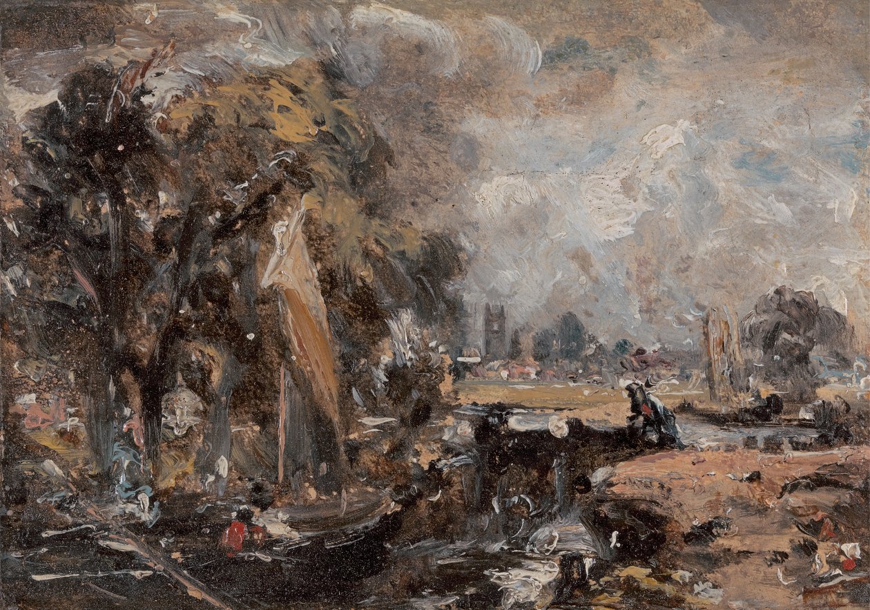 Dedham Lock, mezi 1819 a 1820. od John Constable