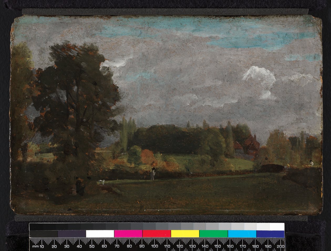 East Bergholt, 1808 (olej na válcové desce) od John Constable