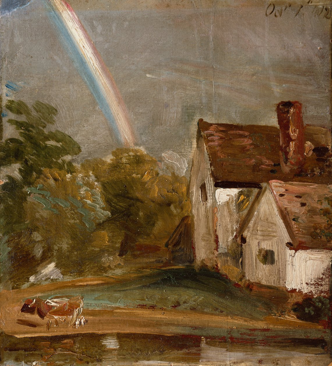 Flatford Lock and Mill (olej) od John Constable