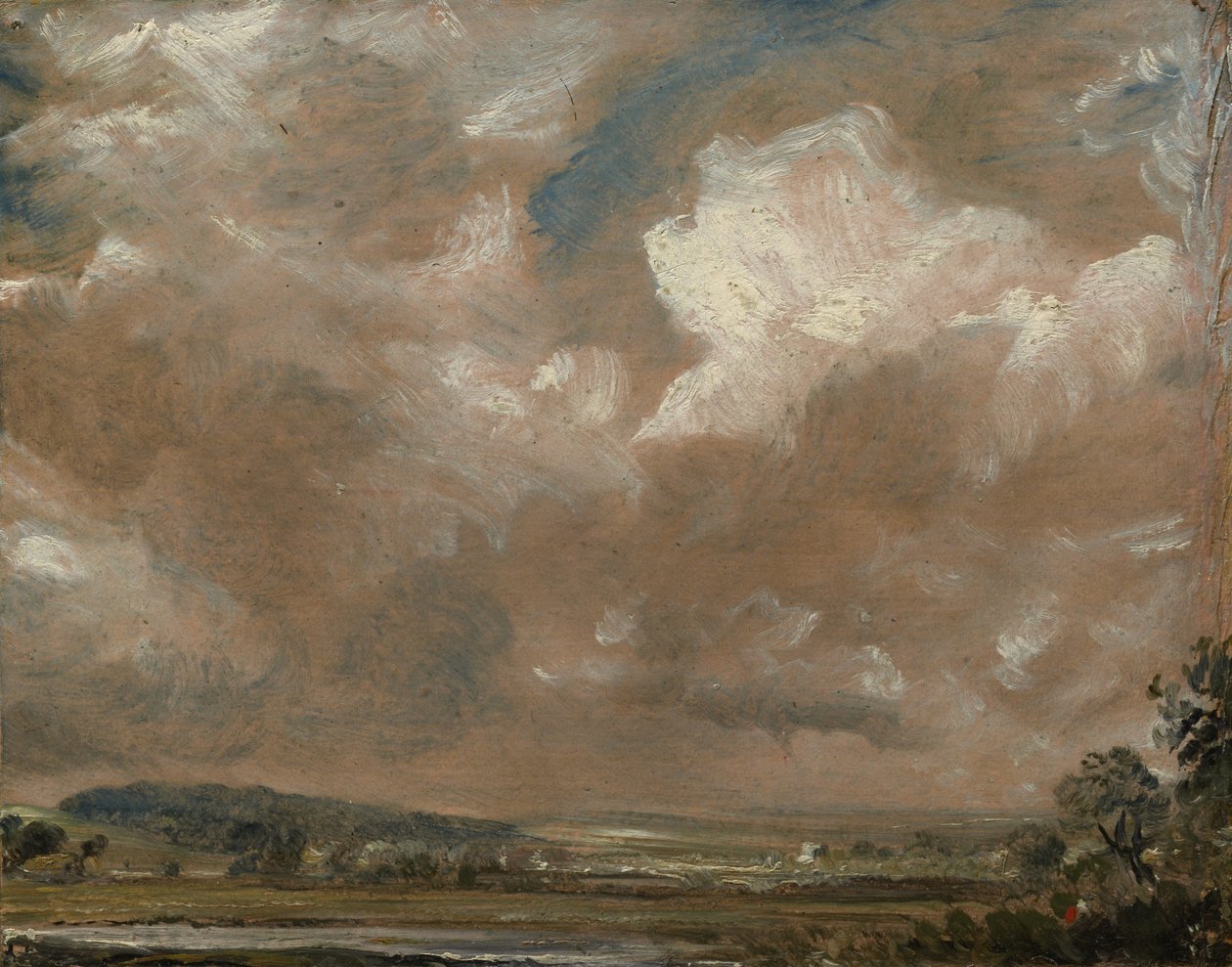 Harnham Ridge, Salisbury, kolem roku 1829 od John Constable