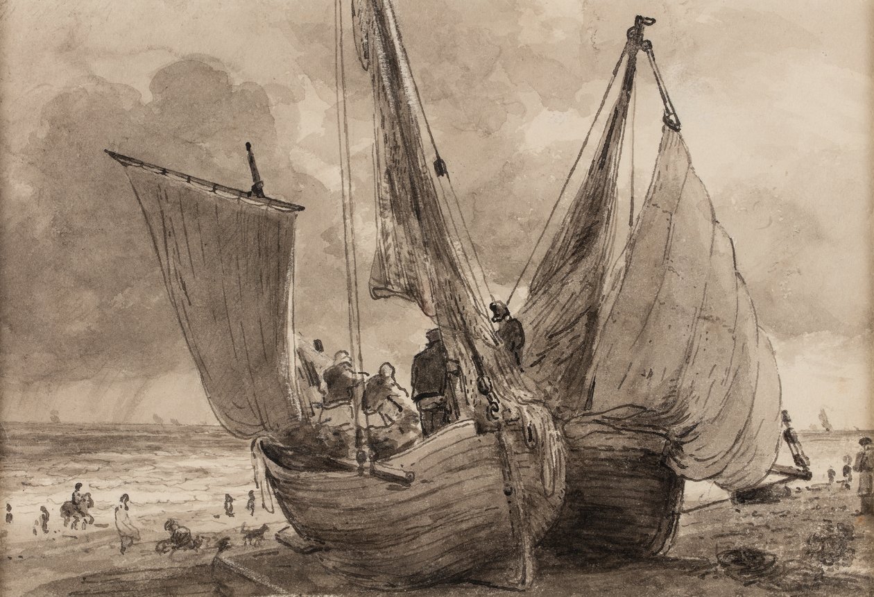 Loď Lugger a Hog, Brighton od John Constable