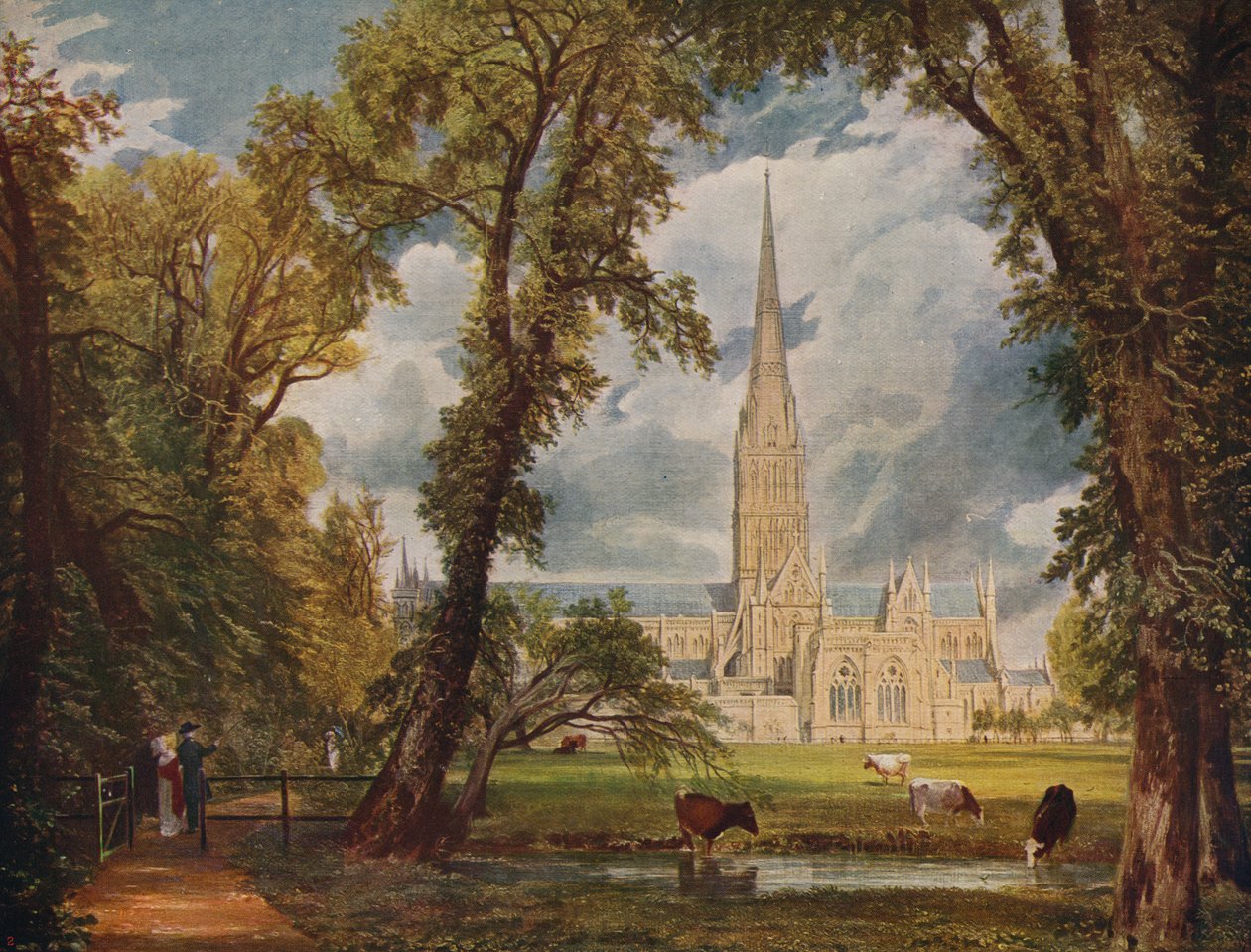 Katedrála v Salisbury, 1823, c1915 od John Constable